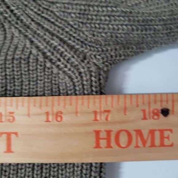 LRL Jeans Co Grandpa Cardigan Shawl Cardigan Cotton Olive Womens Petite Large - Picture 8 of 9